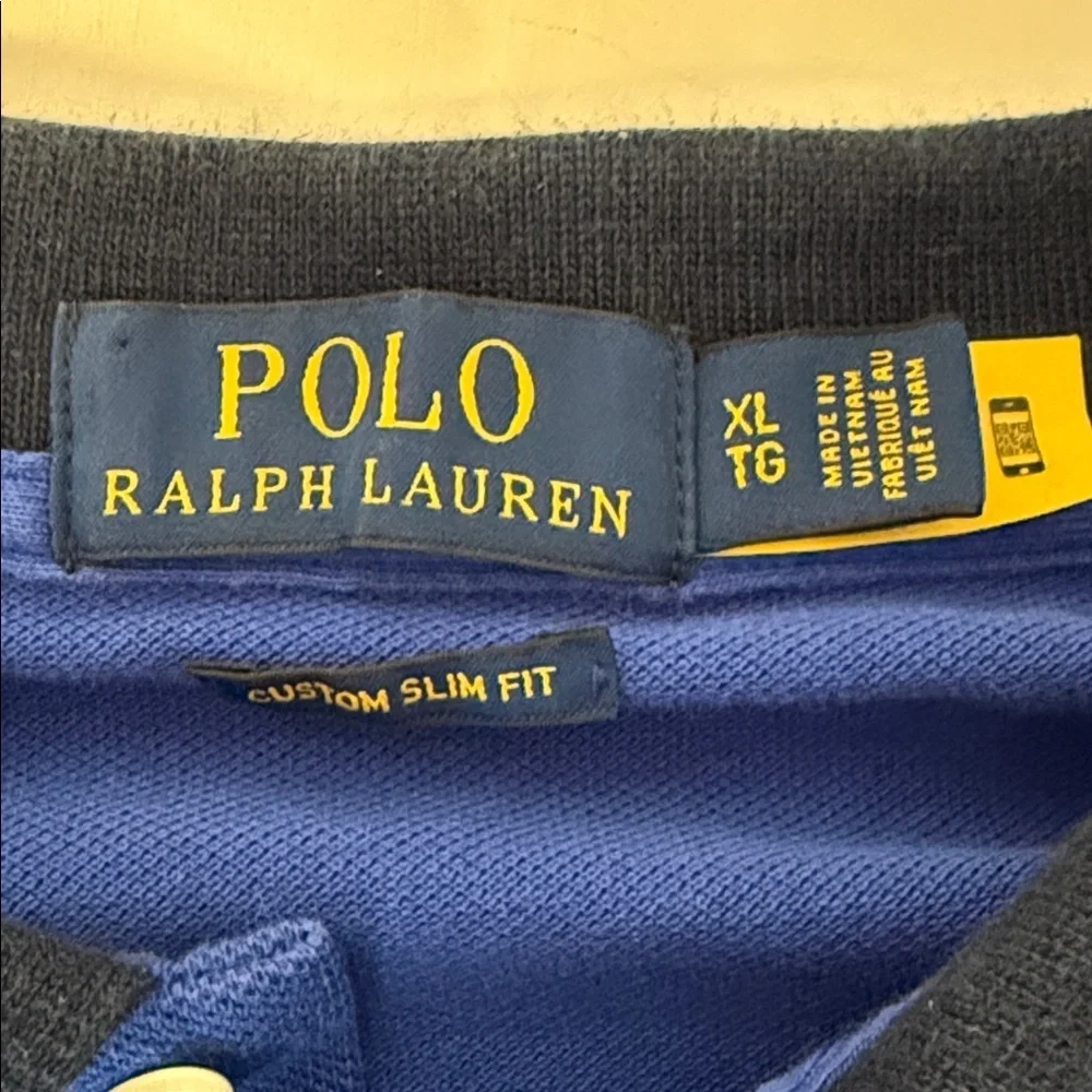 Polo Ralph Lauren Blue Cotton Polo Shirt XL Classic Fit Logo